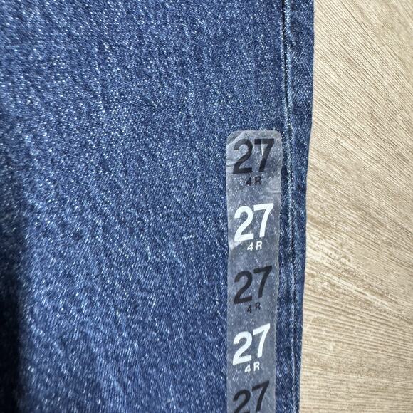 GAP Jeans Womens Straight High Rise Button Fly NWT 4R 27x27 Blue Stretch Denim - Picture 4 of 11